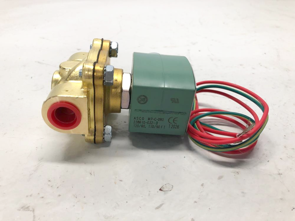 ASCO 3/8" NPT 2-Way Brass Solenoid Valve 8210G093, 150 PSI